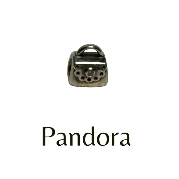 Pandora Jewelry - Pandora charm purse pocketbook vintage bag silver purple